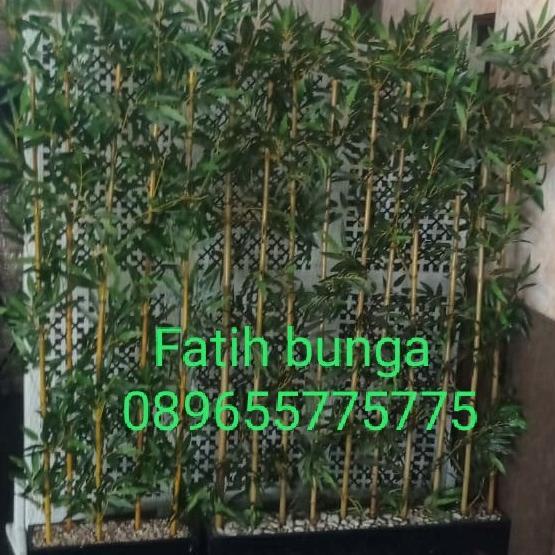 Pohon Bambu Partisi-Penyekat Ruangan-Bunga Plastik-Bambu Plastik-