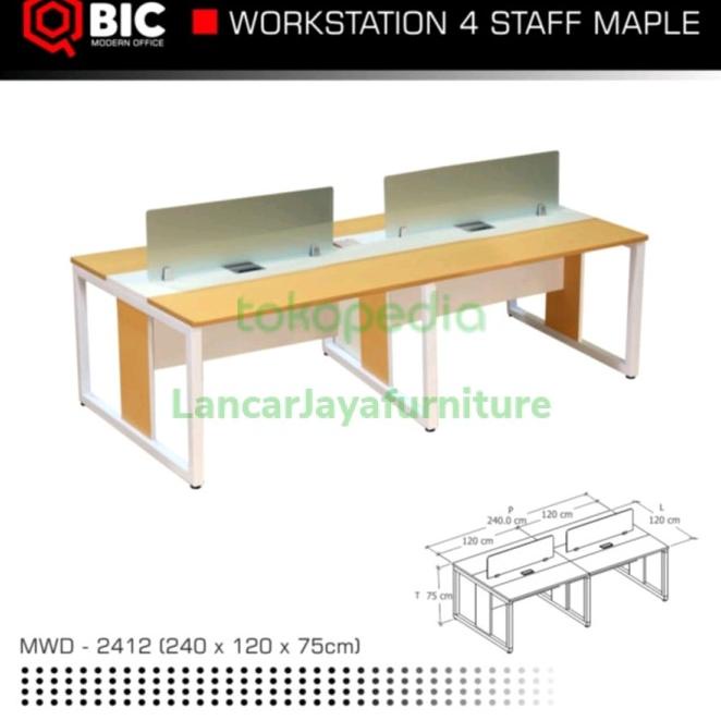 Meja Kerja Partisi/ Meja Kantor 4 Staf