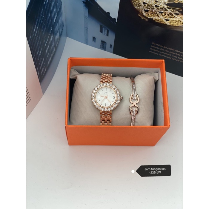 Jam Tangan Wanita Set Gelang Jam tangan JW Casual jam tangan