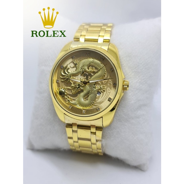 TERMURAH Bayar Ditempat  Jam Tangan Pria Rolex RLX Naga Stainless Steel /JAM TANGAN ANTI AIR/JAM