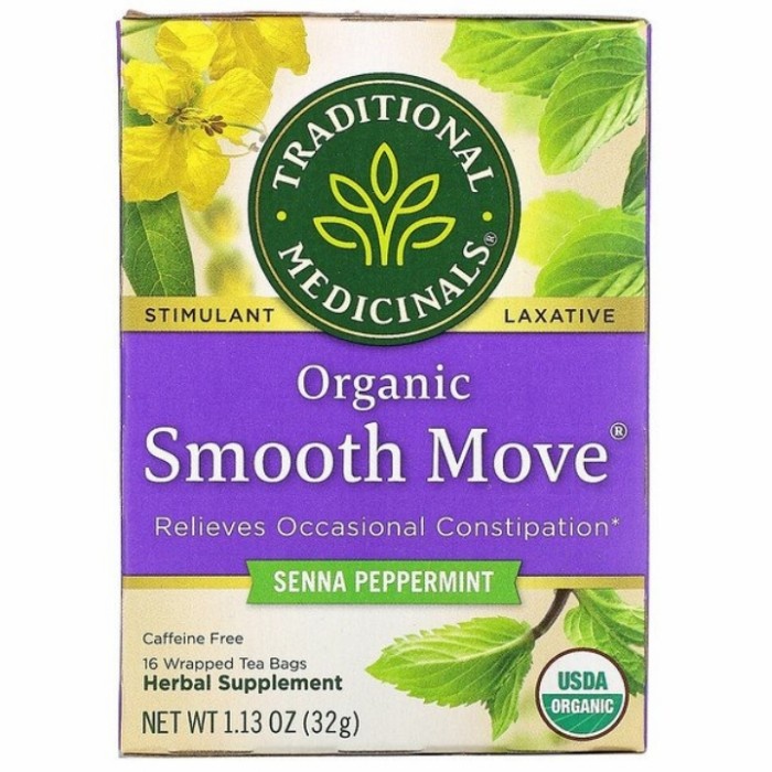 

Traditional Medicinals Organic Smooth Move Senna Peppermint Tea isi 16