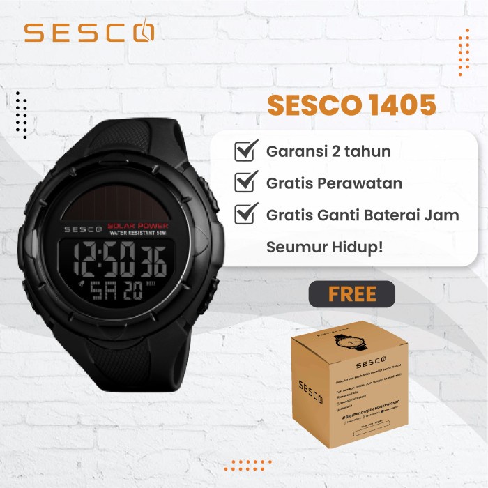 Discount JAM TANGAN PRIA DIGITAL SESCO 1405 ANTI AIR 50M /JAM TANGAN ANTI AIR/JAM TANGAN ANALOG/JAM