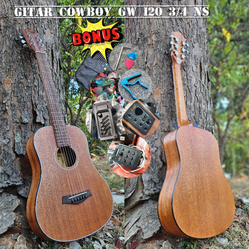 GITAR AKUSTIK COWBOY 3/4 GW 120 NS ORIGINAL