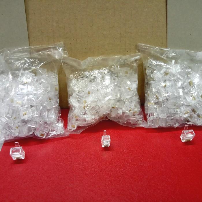 TERBARU Terlaris Konektor Rj11 Rj 11 4Pin Besar Rj 9 Rj9 4Pin Keci Rj12 Rj 12 6Pin