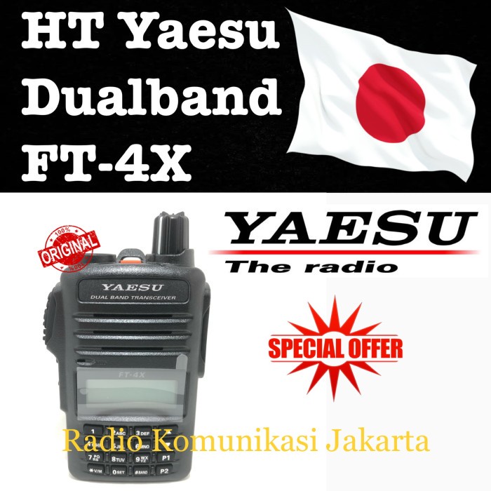 TERMURAH! Terlaris Original Ori Ht Yaesu Ft4X Ft4Xr Ft4 Ft-4X Dualband