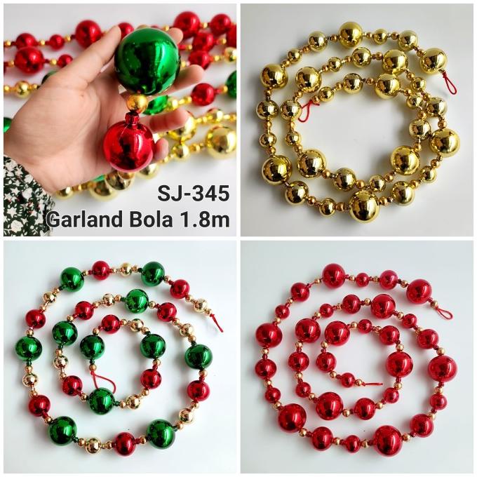 

Trend Garland Bola Natal 1.8M Dekorasi Christmas Ball Bola Rantai Lingkar Pengiriman Cepat