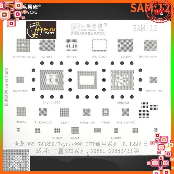 Plat Cetakan Exynos990 Sam 12 Amaoe Original Bga Cpu Samsung