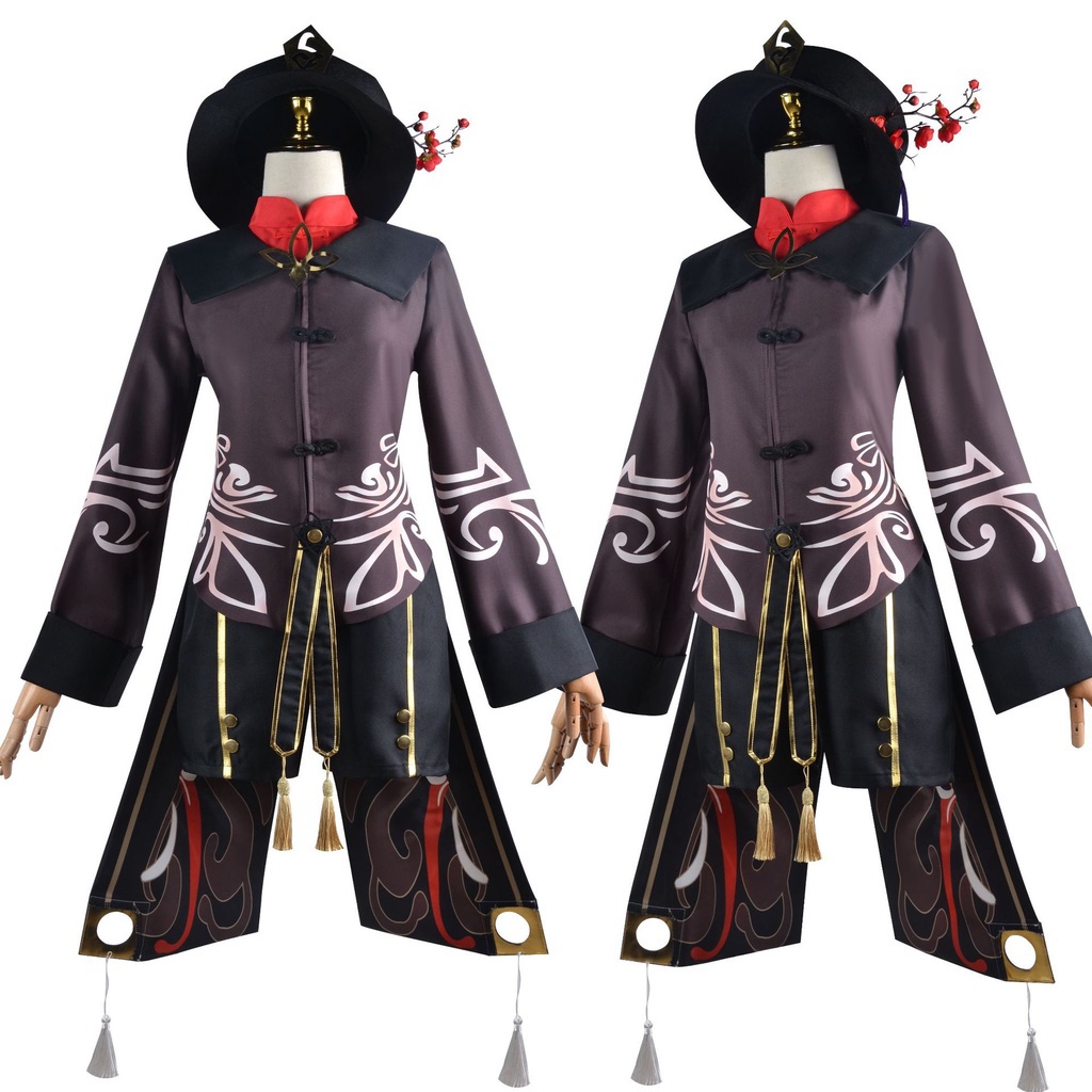 【Fantasy Dragon】Genshin Impact Hu Tao Cosplay Costume and Hu Tao wig ,Hu Tao shoes