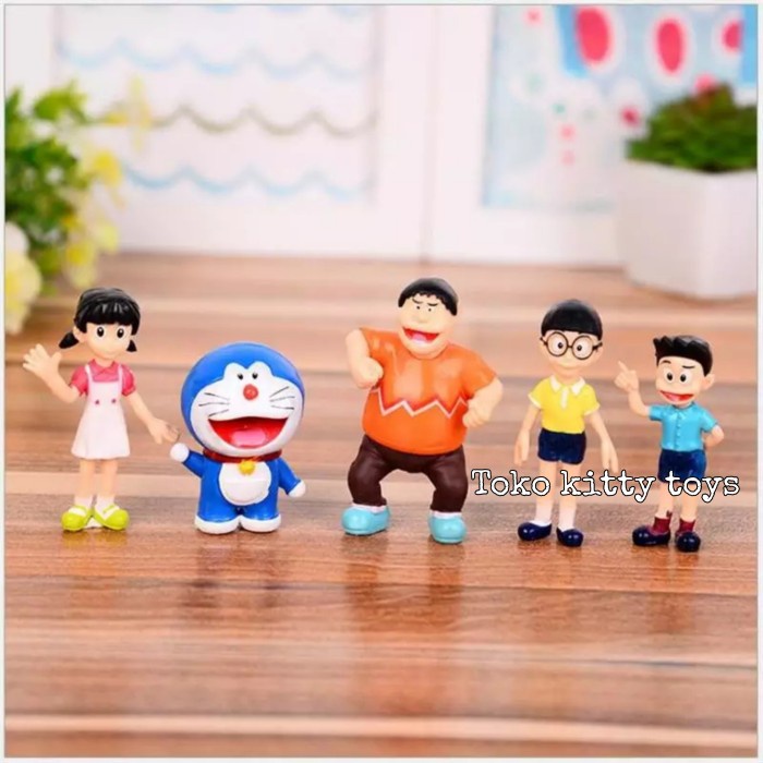 Figure Doraemon & Friends Nobita Shizuka Mainan Figure Miniatur Ready