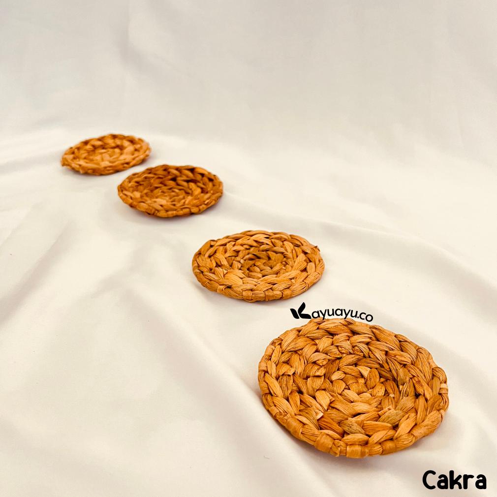 PLACEMATE ECENG GONDOK 10CM / TATAKAN GELAS LUCU / ALAS GELAS LUCU / TATAKAN GELAS KAYU / LEPEK KOPI