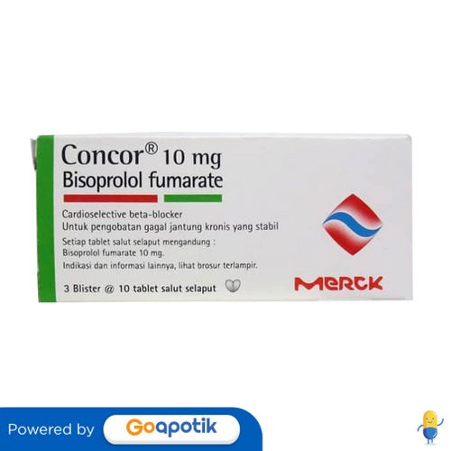 CONCOR 10 MG BOX 30 TABLET