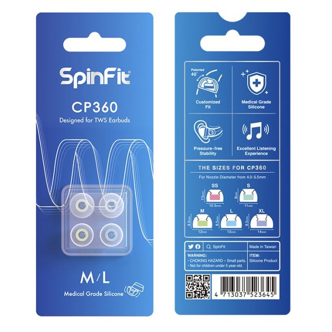 Spinfit Cp360 Earphone Eartips Replacement 2 Pairs - L / M