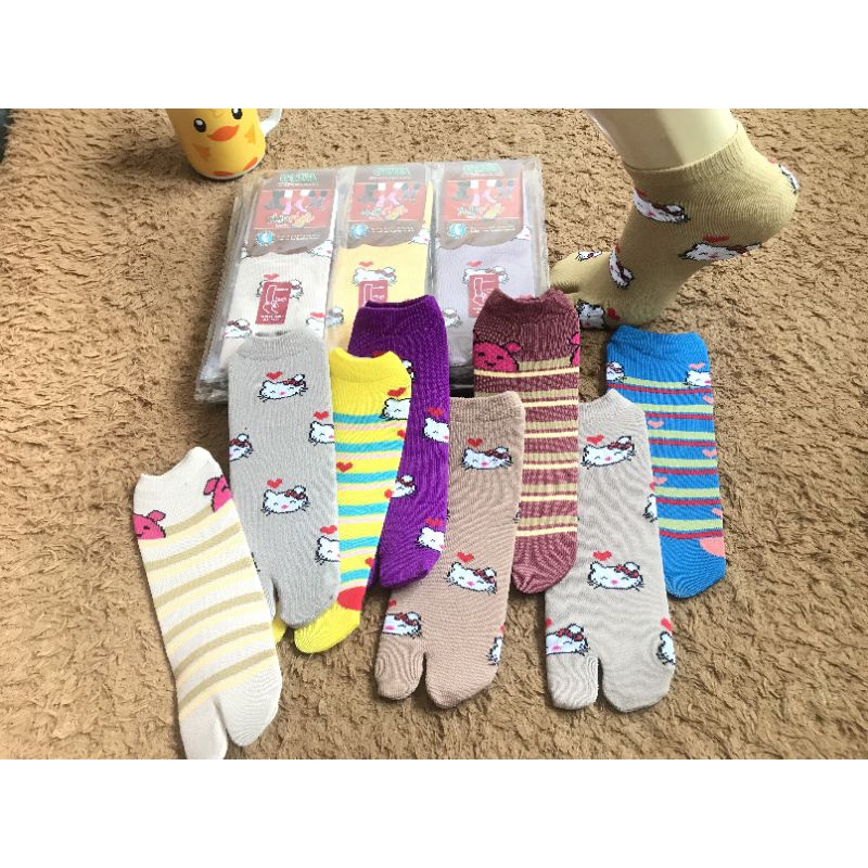 kaos kaki wanita jempol motif pendek semata kaki / kaos kaki motif lucu / kaos kaki pendek motif