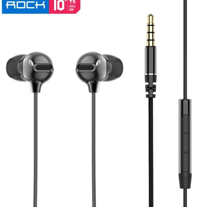 Rock Original Zircon Stereo Earphone With Microphone