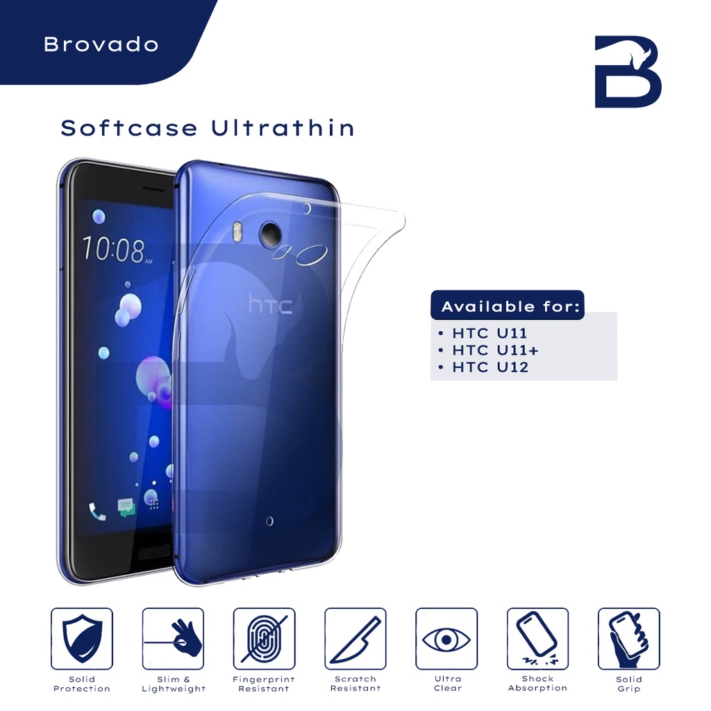 Casing HTC U11 / U11+ Plus / U12 Softcase Ultrathin Silikon Jelly Bening