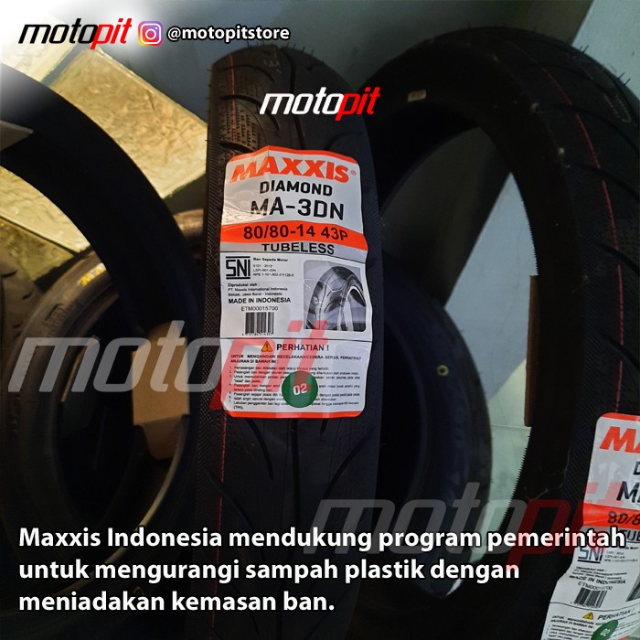 Maxxis MA3D 80/80-14 Ban Depan Standar Yamaha Fino Soul GT Mio Z S 125 ready