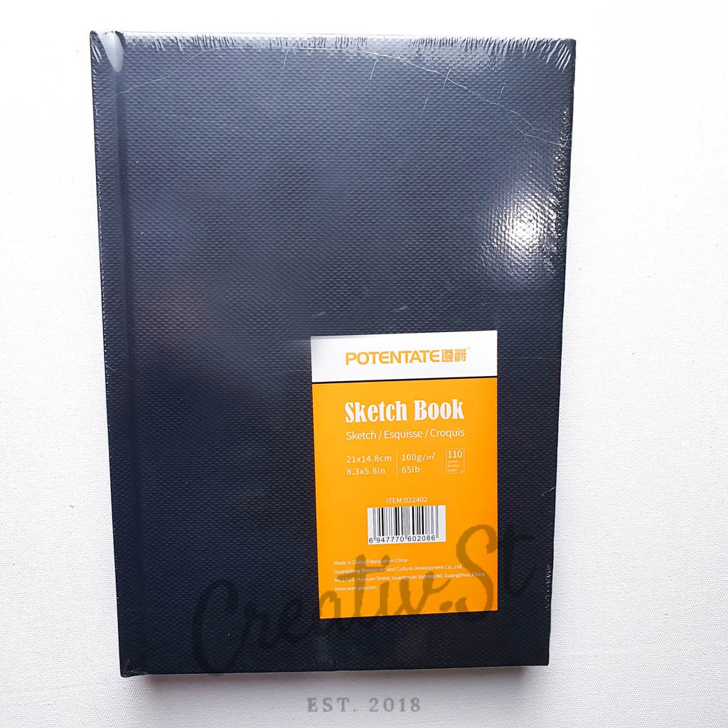 

Potentate Hardcover Bla Sketchbook A5 110 Sheets 100 Gsm 21 Cm X 14.8 Cm Buku Sketsa Hitam