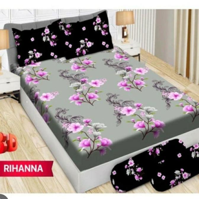 Bed Cover Set Sprei Flat Uk 160X200 Bonita Motif  Rihanna Yeppeun_Noonastore