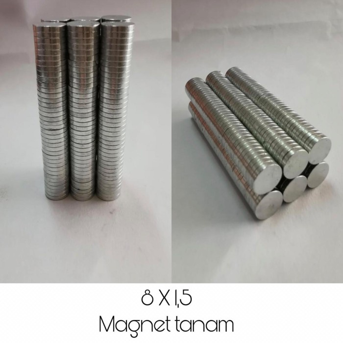 

magnet tanam neodymium 8x1,5 nikel