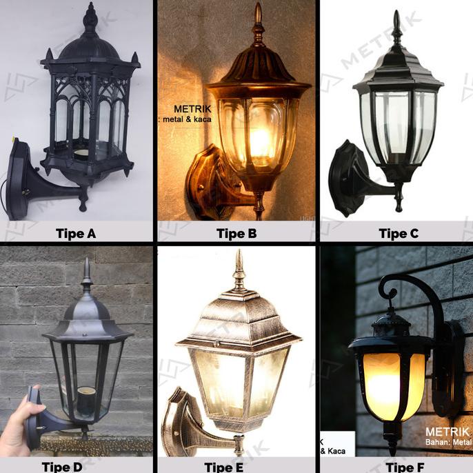 LAMPU DINDING ANTIK/ LAMPU DINDING HIAS/ LAMPU PILAR/ LAMPU TAMAN