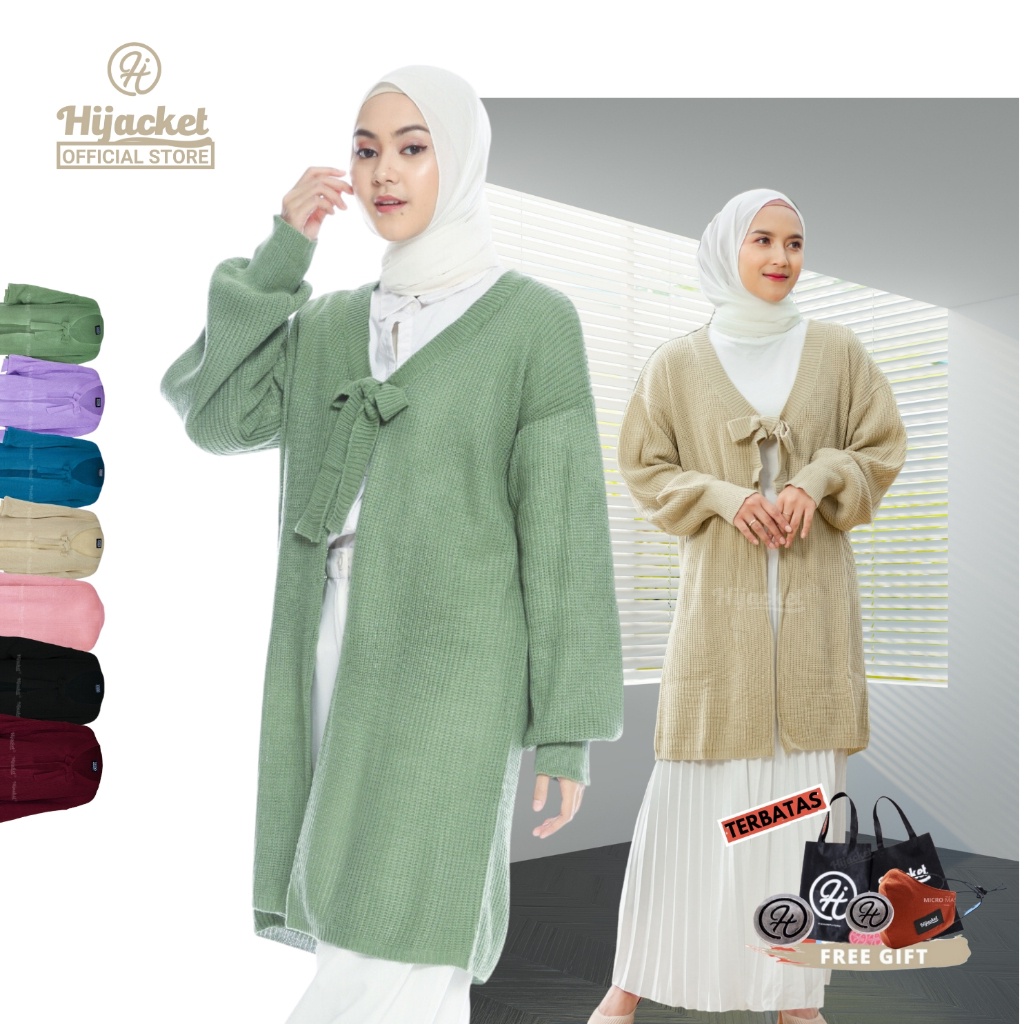 HIJACKET ARA | HIJAKET JAKET HIJAB PANJANG WANITA MUSLIMAH SYARI
