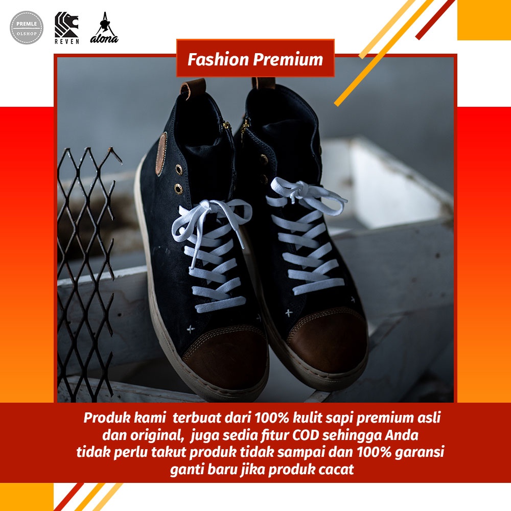 Sepatu pria kulit asli original 100% casual / sepatu cowok keren kasual / sepatu cowok kulit sapi