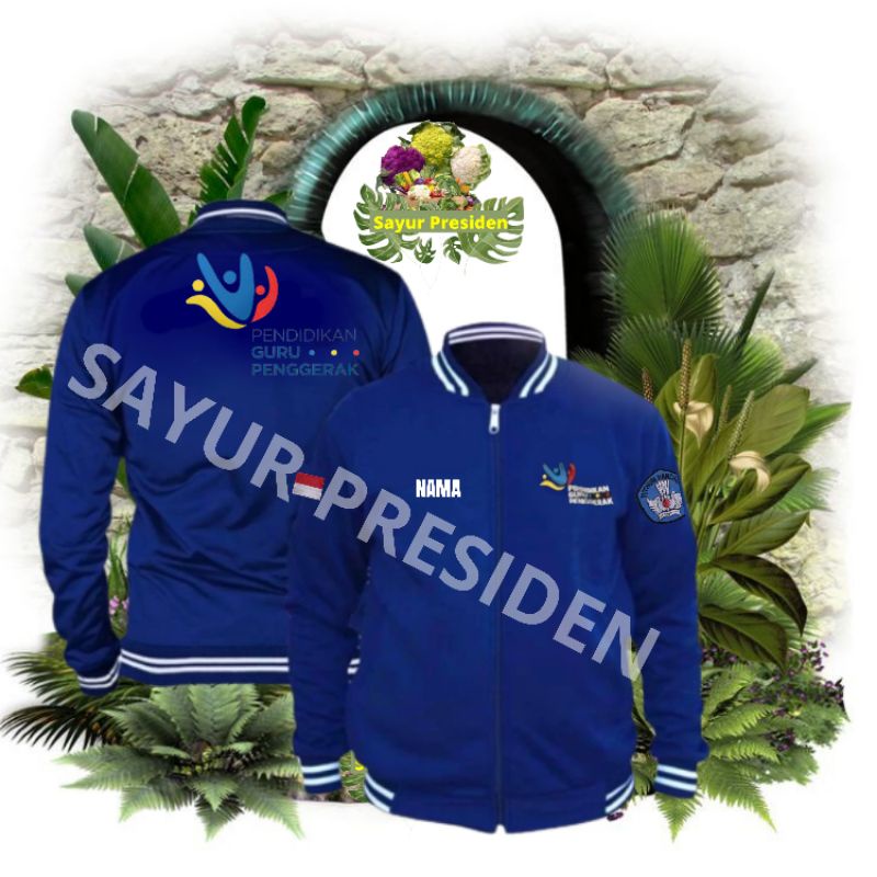 Jaket Baseball Resleting Guru Penggerak / Jaket Varsity Guru Penggerak /  Jaket varsity resleting Gu