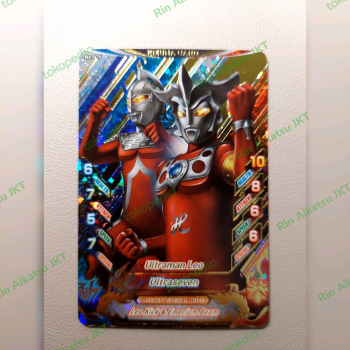 Ultraman Card R/B Versi 2 Kizuna B2-75 Ultraman Leo & Ultraseven