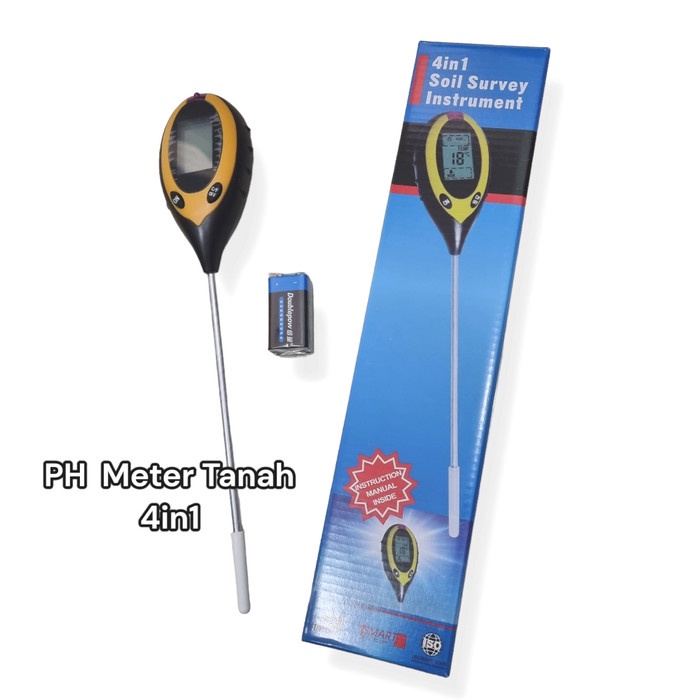 Digital Soil Analyzer PH Tanah 4in1 Tester ukur PH Meter Tanah 4 in 1