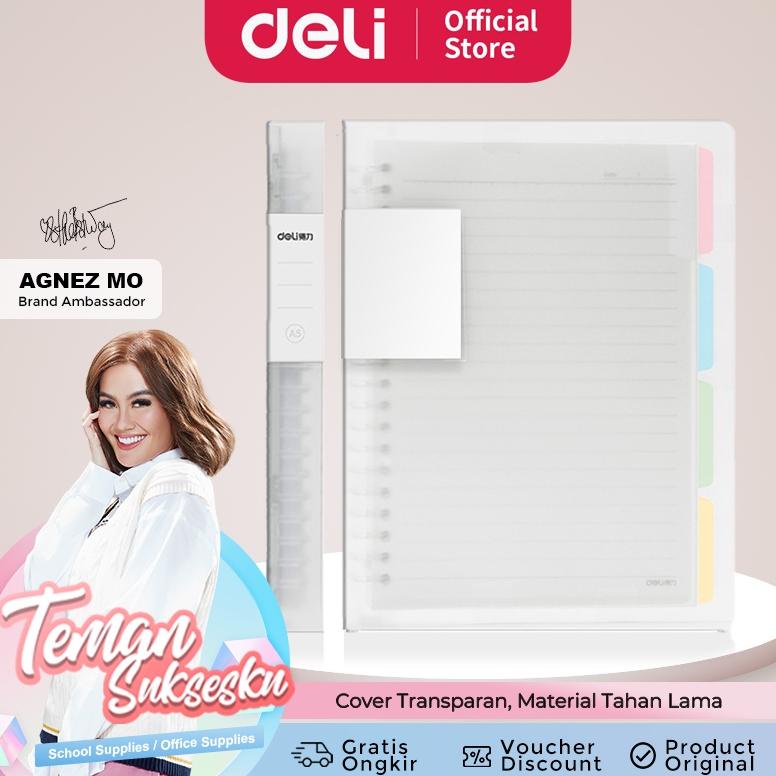 

Deli Loose Leaf / Buku Catatan Binder Clip Notebook 60 Lembar QHX560