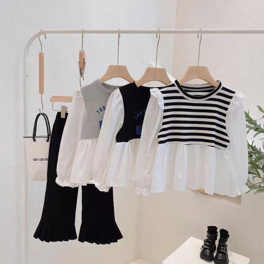 Setelan Anak Perempuan 2023 Terbaru 2 3 Tahun 1 Kekinian 5 6 12 Cewek Lucu 4 Stelann Bayi Baru Lahir