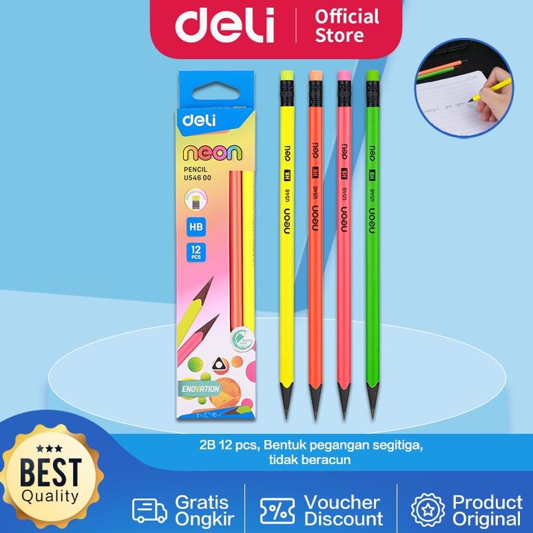 

Deli Neon Pencil Triangular Barrel Pensil HB 8188mm EU54600