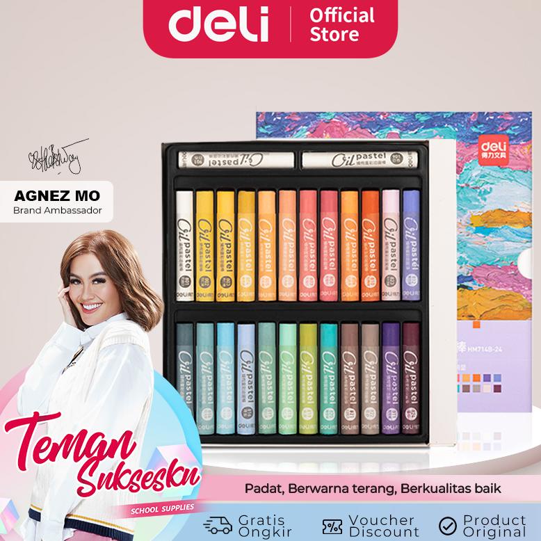 

Deli Oil Pastel / Krayon Minyak Warna Terang HM714B