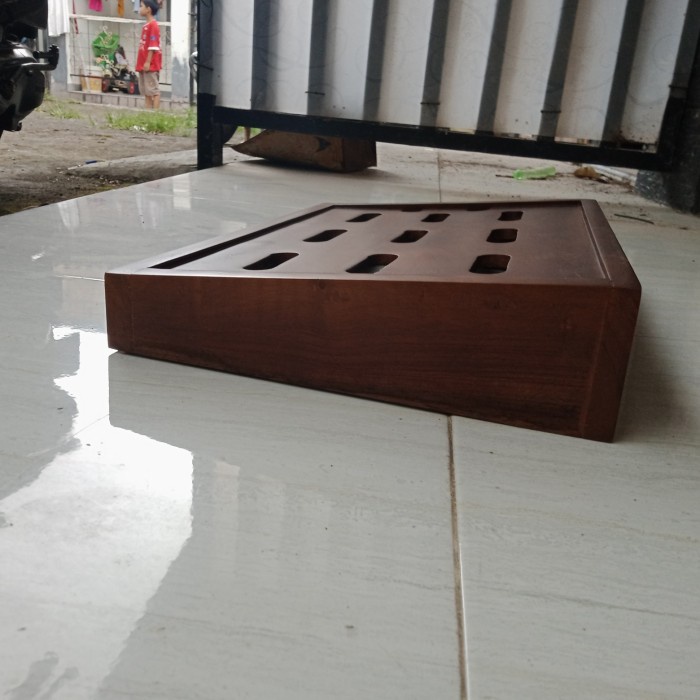 Pedalboard Efek Gitar kayu jumbo 10 Efek