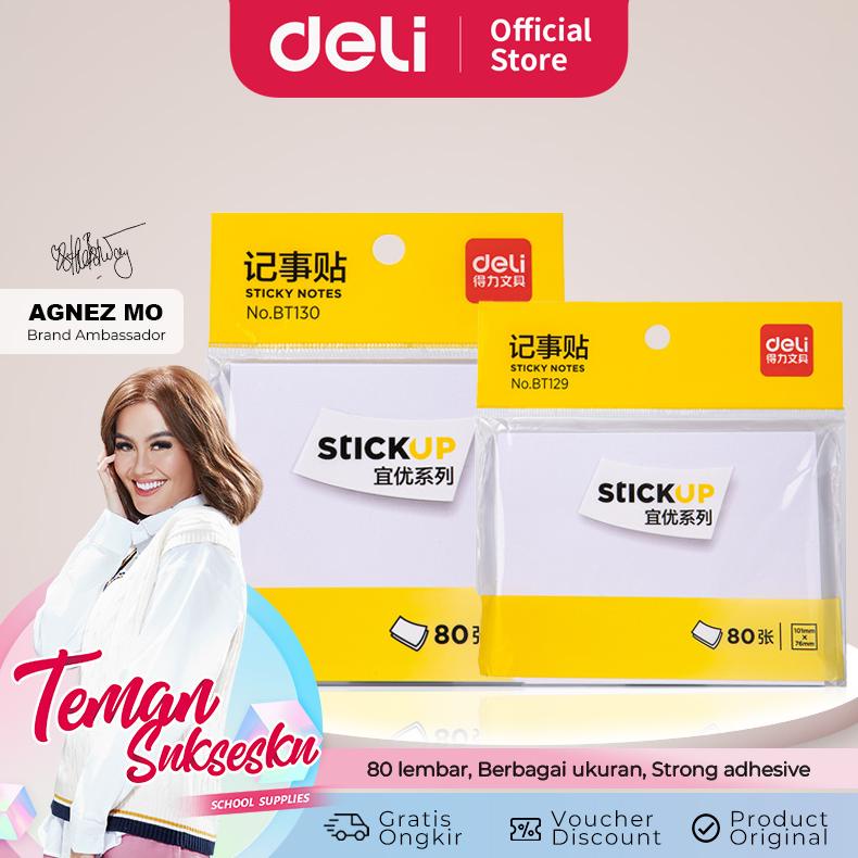 

Deli Memo Tempel / Sticky Notes 80 Lembar Warna Putih BT1XX