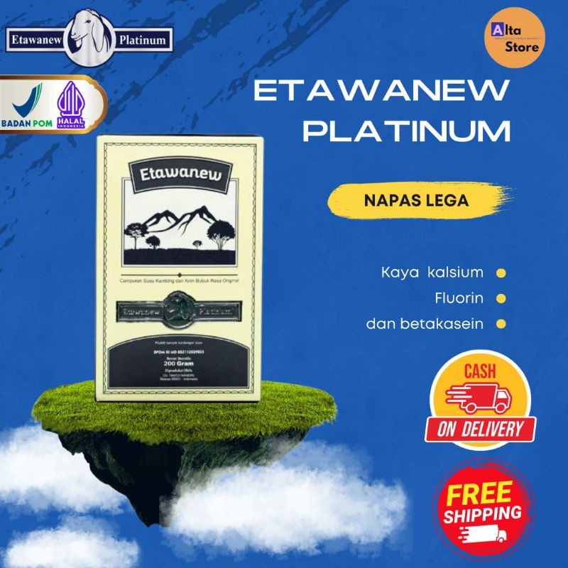 

Susu EtawaNew Platinum 200 Gram Banjarmasin BPOM HALAL - Susu Atasi Gangguan pernapasan, pencernaan dan tulang & sendi