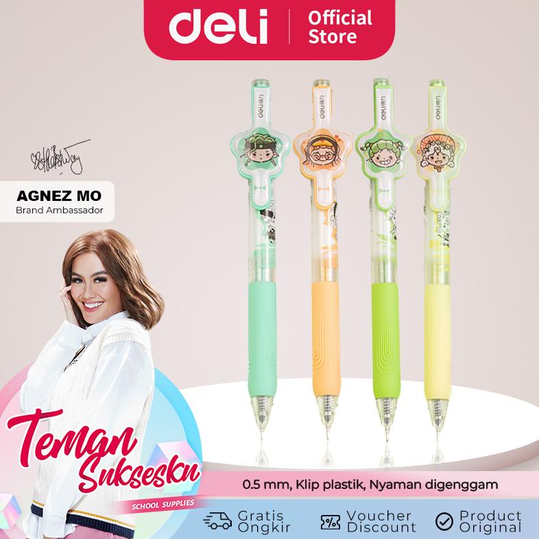 

Deli Gel Pen / Pulpen Gel 0.5mm Kartun Lucu Dapat Menulis Hingga 400 Meter SA113