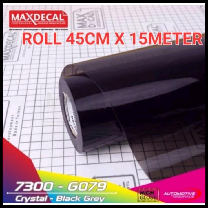 

GRATIS ONGKIR ROLL STICKER MAXDECAL 7300 G079 TRANSPARANT BLACK GREY 45CM15M !!