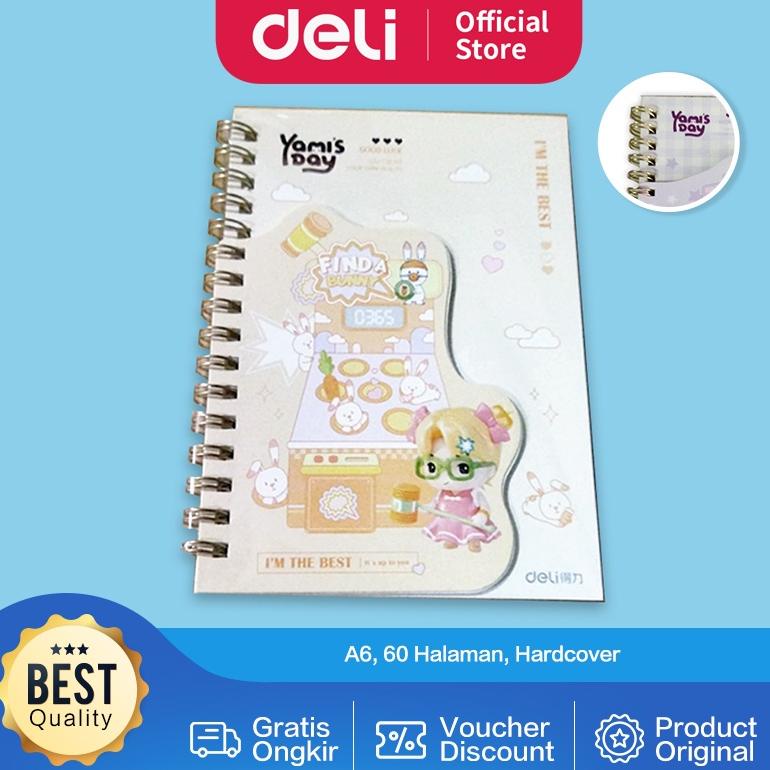 

Deli Hard Cover Notebook / Buku Catatan / Planner / Agenda Lucu A6 60 Halaman GLA660