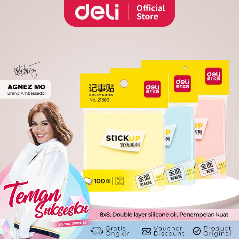 

Deli Sticky Notes / Memo Tempel 8 CM Berbagai Warna 100 Lembar 21583