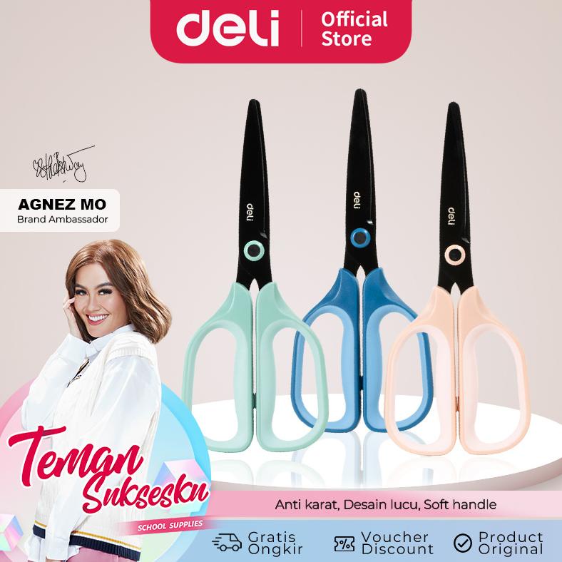 

Deli Gunting Kertas / Scissor Anti Karat Handle Lembut EZ507