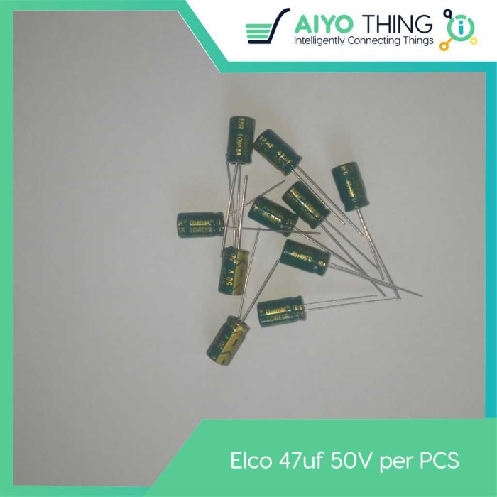 Kapasitor 47uf 50V 47 uf 50 Volt Capacitor ELCO Polar