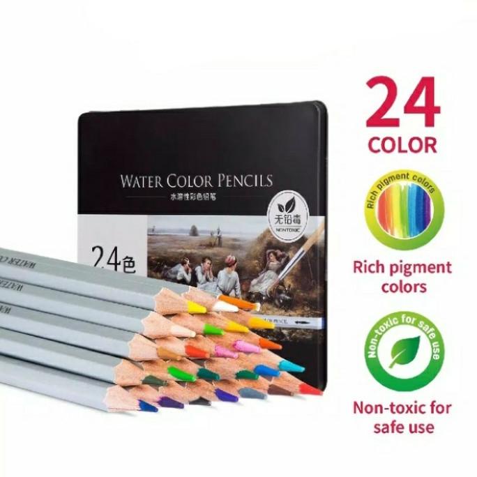 

Deli Water Color Pencils 24/36/48/72 pcs. Pensil Warna Watercolor