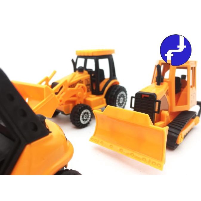 Mainan Excavator Bulldozer Beko Grader Die Cast Metal Construction F4