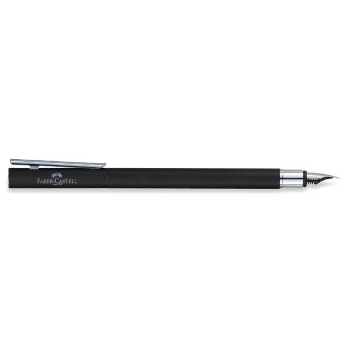 

✨Sale Faber-Castell Neo Slim Fountain Pen M Black Matt Shiny Chromed Limited