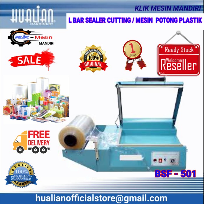 Ready L Bar Sealer Cutting Plastik Shrink Bsf-501 Hualian
