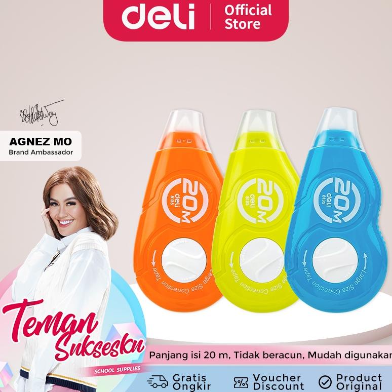 

Deli Tip X- Koreksi Pulpen 5mm x 20m cepat kering bisa langsung menulis E8135