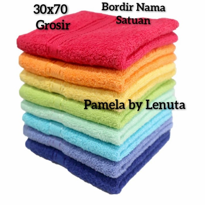 Murah Handuk Olahraga / Handuk Kecil / Handuk Tangan Pamela by Lenuta 30x70 NON COD