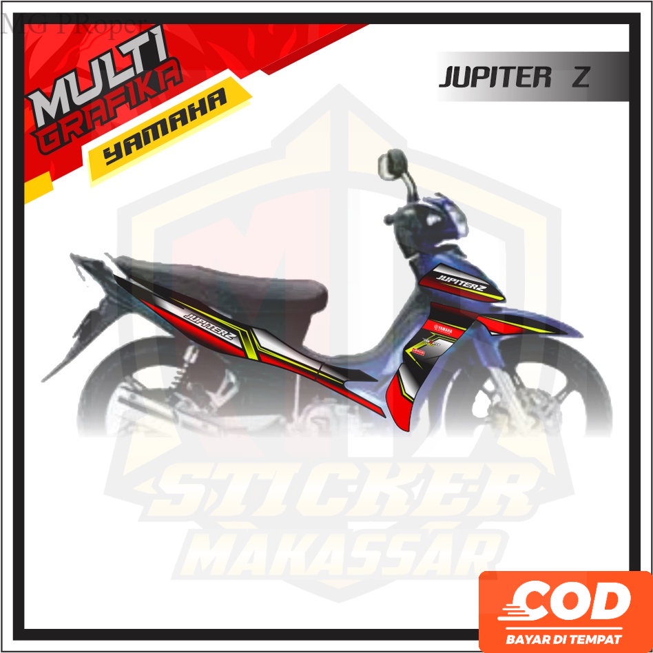 Stiker Striping Decal Variasi Aksesoris Emblem Dekal Steriping MOTOR YAMAHA Jupiter Z old Burhan