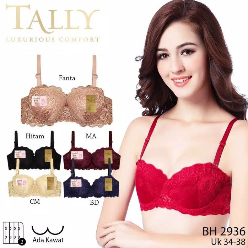 Bra Tally Brokat 2936 Tipis Ada Kawat BH Tally Wanita UW-85